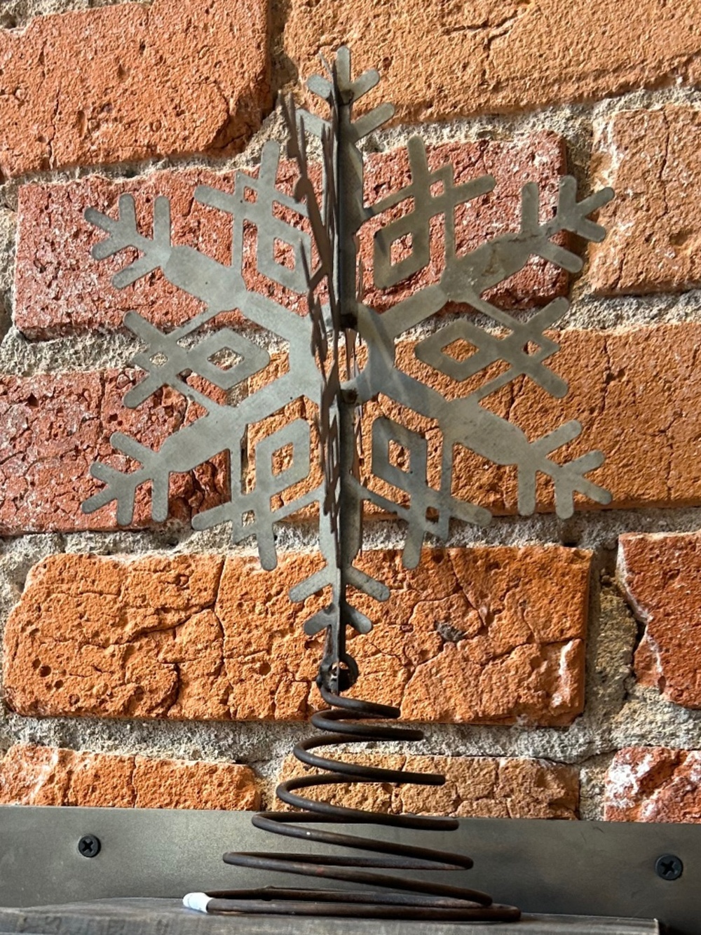 Kalalou galvanized snowflake tree topper